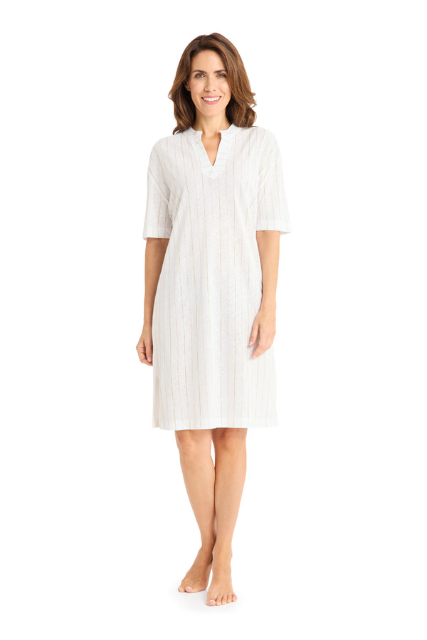 LINEN Nachthemd mit Ärmeln
