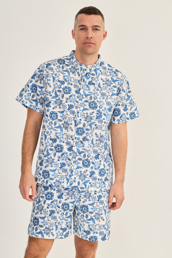 PAISLEY Pyjama mit Stehkragen