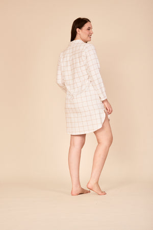 CHECKO Flanell-Nachthemd