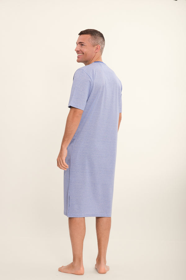BLAUGRAU Herren-Nachthemd