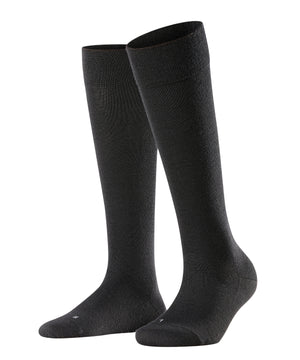 BERLIN Merino-Kniestrümpfe SCHWARZ