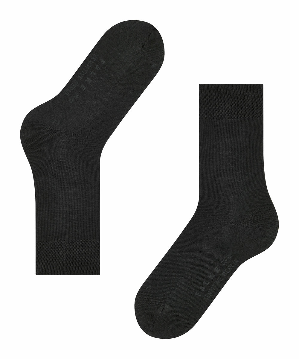 BERLIN Merino-Socken SCHWARZ