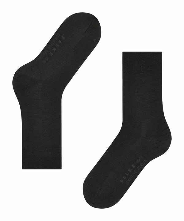 BERLIN Merino-Socken SCHWARZ